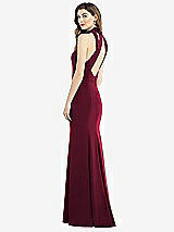 Front View Thumbnail - Cabernet Bow-Neck Open-Back Trumpet Gown