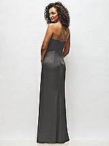 Alt View 6 Thumbnail - Caviar Gray Cowl-Neck Criss Cross Back Slip Dress