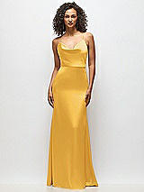 Alt View 4 Thumbnail - NYC Yellow Cowl-Neck Criss Cross Back Slip Dress