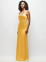 Alt View 5 Thumbnail - NYC Yellow Cowl-Neck Criss Cross Back Slip Dress