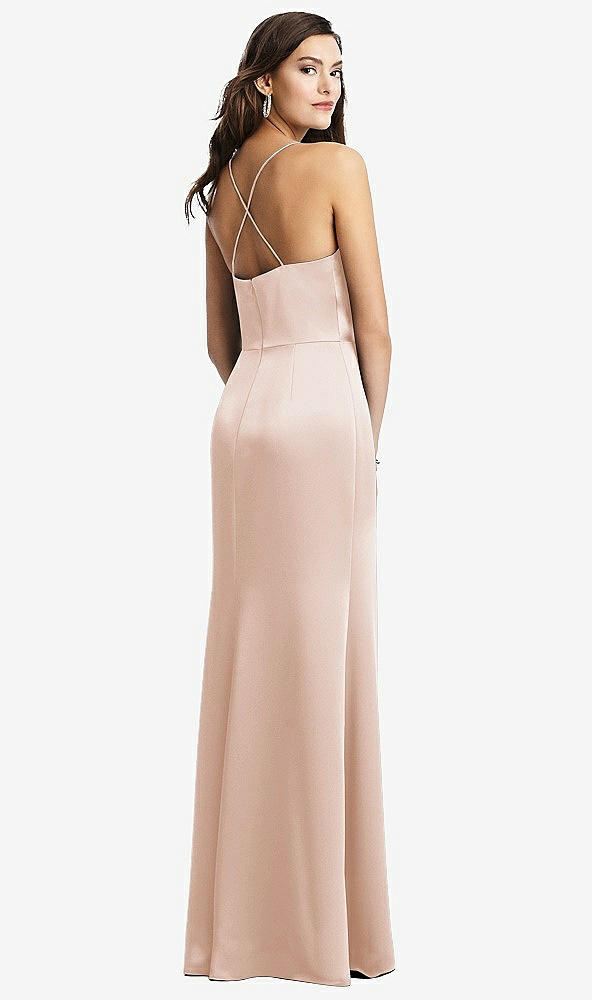 Back View - Cameo Cowl-Neck Criss Cross Back Slip Dress