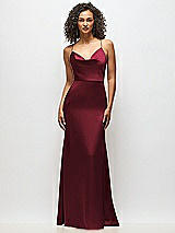 Alt View 4 Thumbnail - Cabernet Cowl-Neck Criss Cross Back Slip Dress