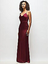 Alt View 5 Thumbnail - Cabernet Cowl-Neck Criss Cross Back Slip Dress