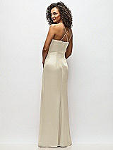 Alt View 6 Thumbnail - Champagne Cowl-Neck Criss Cross Back Slip Dress