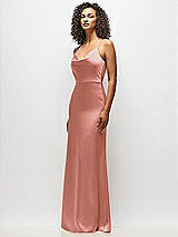 Alt View 5 Thumbnail - Desert Rose Cowl-Neck Criss Cross Back Slip Dress