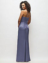 Alt View 6 Thumbnail - French Blue Cowl-Neck Criss Cross Back Slip Dress