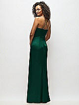 Alt View 6 Thumbnail - Hunter Green Cowl-Neck Criss Cross Back Slip Dress
