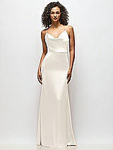 Alt View 4 Thumbnail - Ivory Cowl-Neck Criss Cross Back Slip Dress