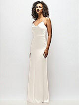 Alt View 5 Thumbnail - Ivory Cowl-Neck Criss Cross Back Slip Dress