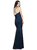 Alt View 3 Thumbnail - Midnight Navy Cowl-Neck Criss Cross Back Slip Dress