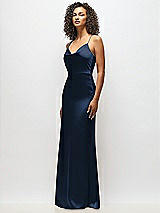 Alt View 5 Thumbnail - Midnight Navy Cowl-Neck Criss Cross Back Slip Dress