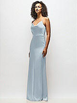 Alt View 5 Thumbnail - Mist Cowl-Neck Criss Cross Back Slip Dress