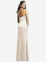 Rear View Thumbnail - Oat Cowl-Neck Criss Cross Back Slip Dress