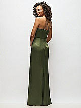 Alt View 6 Thumbnail - Olive Green Cowl-Neck Criss Cross Back Slip Dress