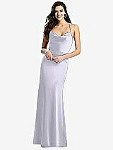 Front View Thumbnail - Silver Dove Cowl-Neck Criss Cross Back Slip Dress