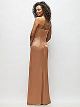 Alt View 6 Thumbnail - Toffee Cowl-Neck Criss Cross Back Slip Dress
