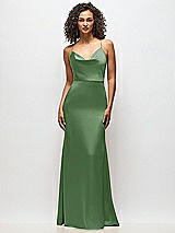 Alt View 4 Thumbnail - Vineyard Green Cowl-Neck Criss Cross Back Slip Dress