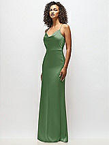 Alt View 5 Thumbnail - Vineyard Green Cowl-Neck Criss Cross Back Slip Dress