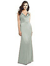 Alt View 2 Thumbnail - Willow Green Cowl-Neck Criss Cross Back Slip Dress