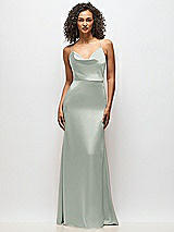 Alt View 4 Thumbnail - Willow Green Cowl-Neck Criss Cross Back Slip Dress