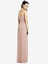 Rear View Thumbnail - Toasted Sugar Slim Spaghetti Strap Chiffon Dress with Front Slit 