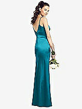 Rear View Thumbnail - Oasis Slim Spaghetti Strap V-Back Trumpet Gown