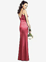 Rear View Thumbnail - Nectar Slim Spaghetti Strap V-Back Trumpet Gown