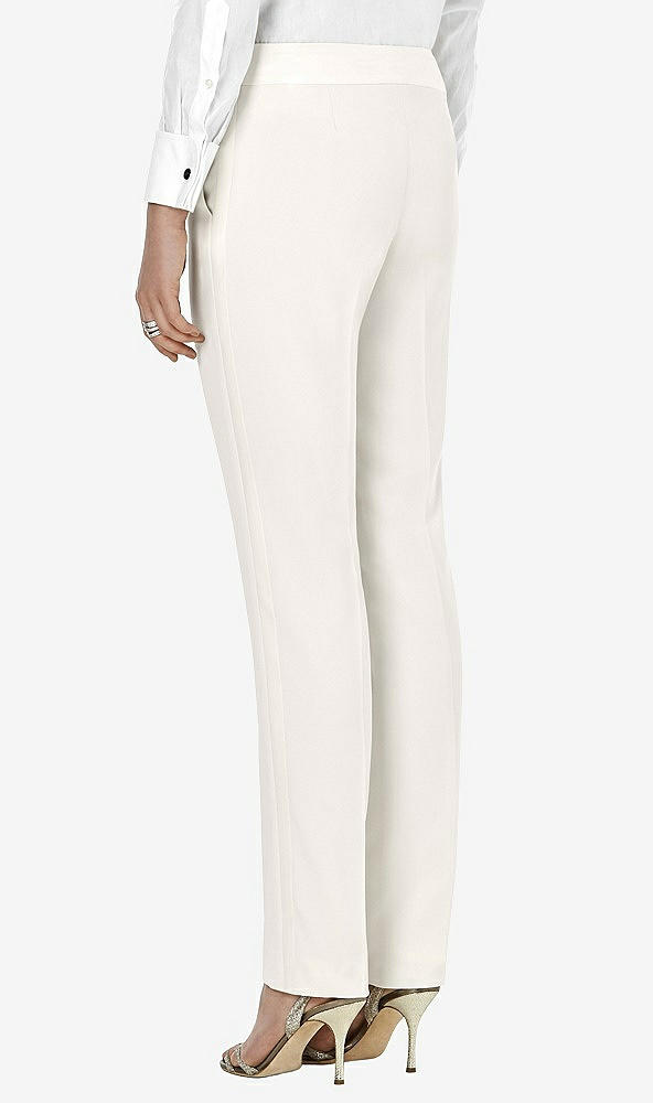 Back View - Ivory Women's Ivory Tuxedo Trouser