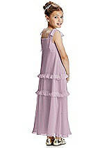 Rear View Thumbnail - Suede Rose Flower Girl Dress FL4071