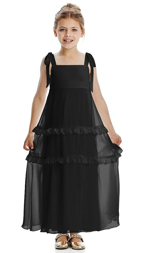 Front View - Black Flower Girl Dress FL4071