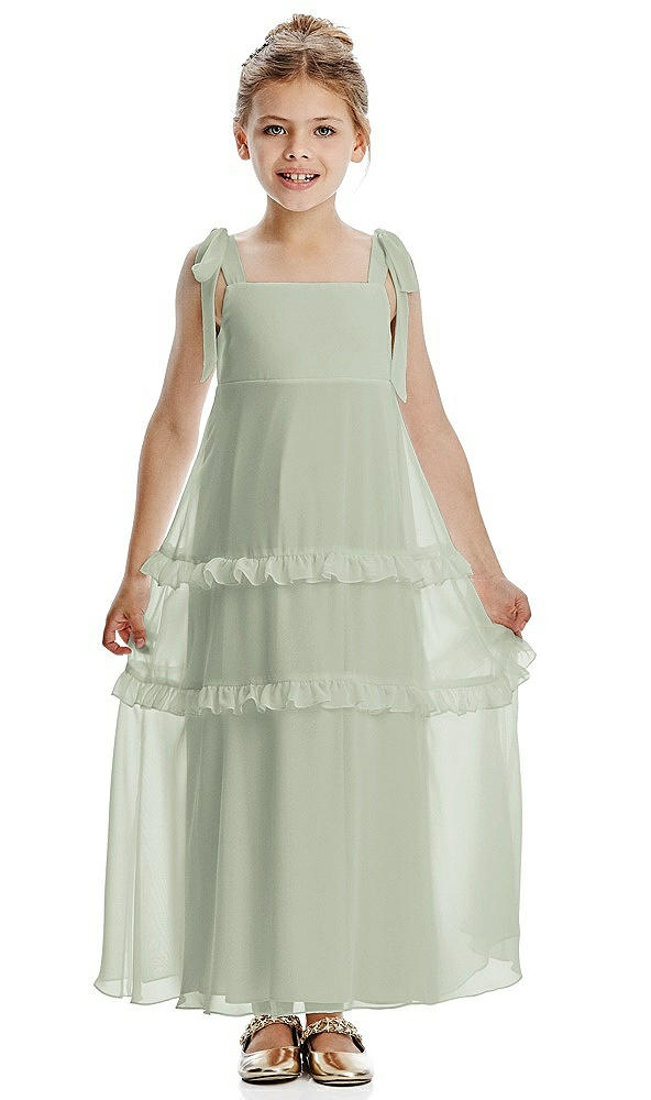 Front View - Celadon Flower Girl Dress FL4071