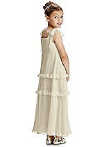 Rear View Thumbnail - Champagne Flower Girl Dress FL4071