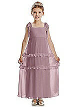 Front View Thumbnail - Dusty Rose Flower Girl Dress FL4071