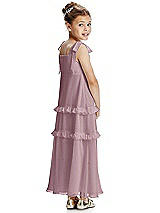 Rear View Thumbnail - Dusty Rose Flower Girl Dress FL4071