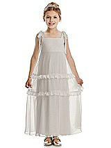 Front View Thumbnail - Oyster Flower Girl Dress FL4071