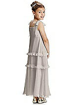 Rear View Thumbnail - Taupe Flower Girl Dress FL4071