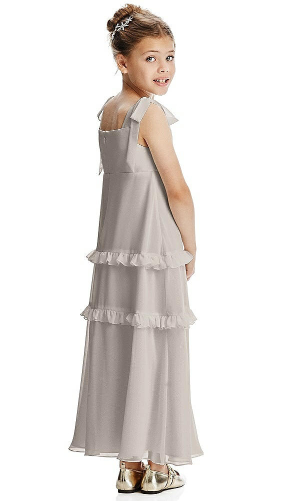 Back View - Taupe Flower Girl Dress FL4071