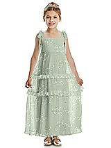 Front View Thumbnail - Vintage Primrose Sage Flower Girl Dress FL4071