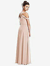 Rear View Thumbnail - Cameo Draped Cold Shoulder Chiffon Juniors Dress