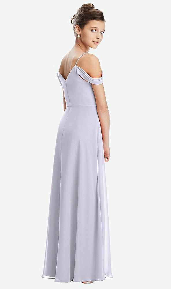 Back View - Silver Dove Draped Cold Shoulder Chiffon Juniors Dress