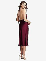 Rear View Thumbnail - Cabernet Cowl-Neck Convertible Midi Slip Dress - Piper