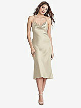 Front View Thumbnail - Champagne Cowl-Neck Convertible Midi Slip Dress - Piper