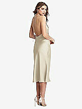 Rear View Thumbnail - Champagne Cowl-Neck Convertible Midi Slip Dress - Piper