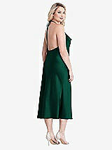 Alt View 3 Thumbnail - Hunter Green Cowl-Neck Convertible Midi Slip Dress - Piper