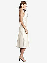 Side View Thumbnail - Ivory Cowl-Neck Convertible Midi Slip Dress - Piper