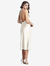 Rear View Thumbnail - Ivory Cowl-Neck Convertible Midi Slip Dress - Piper