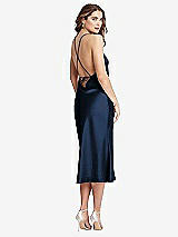 Alt View 1 Thumbnail - Midnight Navy Cowl-Neck Convertible Midi Slip Dress - Piper