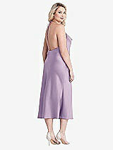 Alt View 3 Thumbnail - Pale Purple Cowl-Neck Convertible Midi Slip Dress - Piper