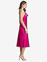 Side View Thumbnail - Think Pink Cowl-Neck Convertible Midi Slip Dress - Piper