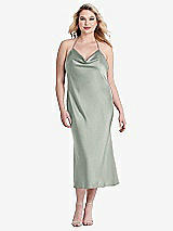 Alt View 2 Thumbnail - Willow Green Cowl-Neck Convertible Midi Slip Dress - Piper